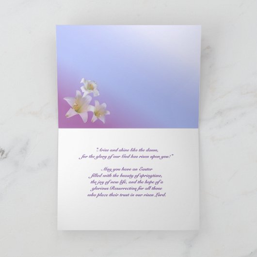 イースターラムとイースターリリーと日の出 シーズンカード (内部)