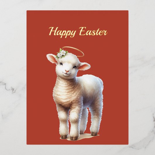 イースターラムイラストレーション 箔シーズンポストカード (正面)