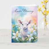 イースターラムグリーティングカード カード (黄色い花)