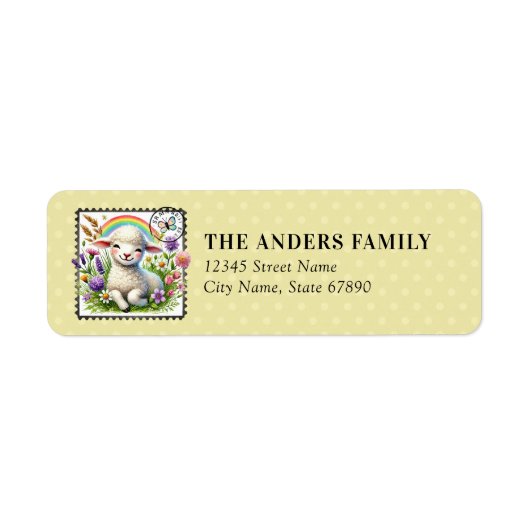イースターラム差出人住所ラベル ラベル (正面)
