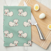 イースターラム、ベビー農場動物、ヴィンテージ宗教 キッチンタオル (四つ折り)