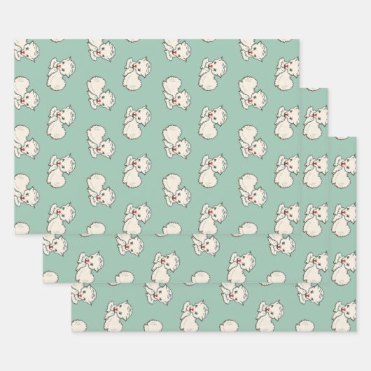 イースターラム、ベビー農場動物、ヴィンテージ宗教 ラッピングペーパーシート (セット)