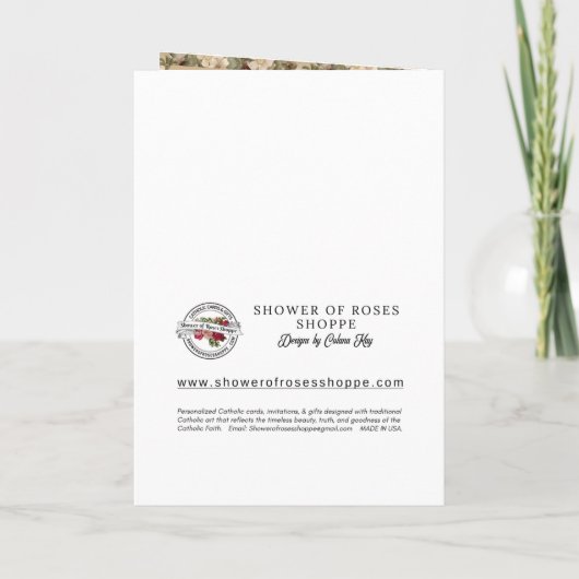 イースターリダイレクトイエス祈りの言葉ヴィンテージ シーズンカード (裏面)