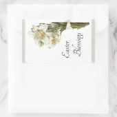 イースターリリーのシール 長方形シール (バッグ)