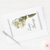 イースターリリーのシール 長方形シール (封筒)