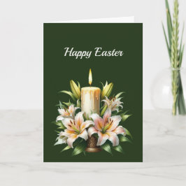 イースターリリーキャンドルイラストレーション シーズンカード