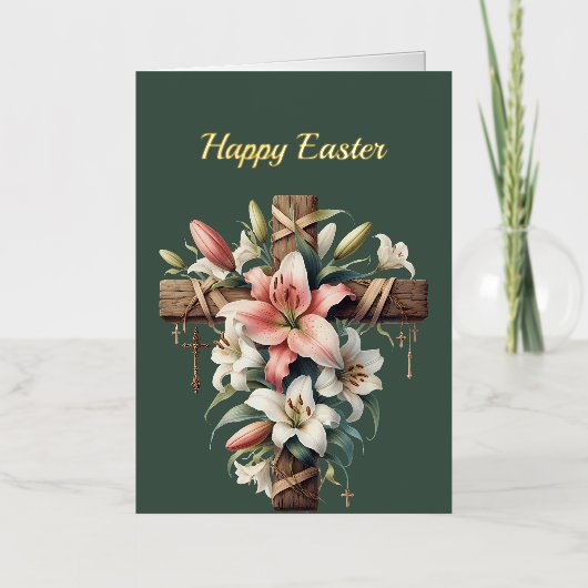 イースターリリークロスイラストレーション 箔シーズンカード (正面)