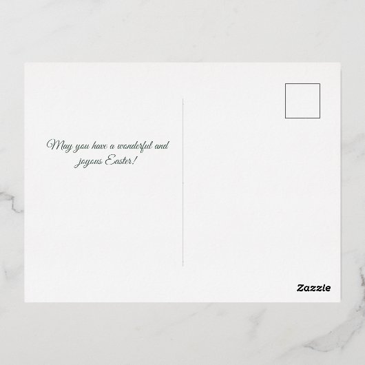 イースターリリークロスイラストレーション 箔シーズンポストカード (裏面)