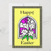 イースターリリーハッピーイースターグリーティングカード シーズンカード (正面)