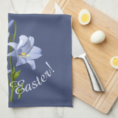 イースターリリーブーケ キッチンタオル (四つ折り)
