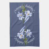 イースターリリーブーケ キッチンタオル (縦)