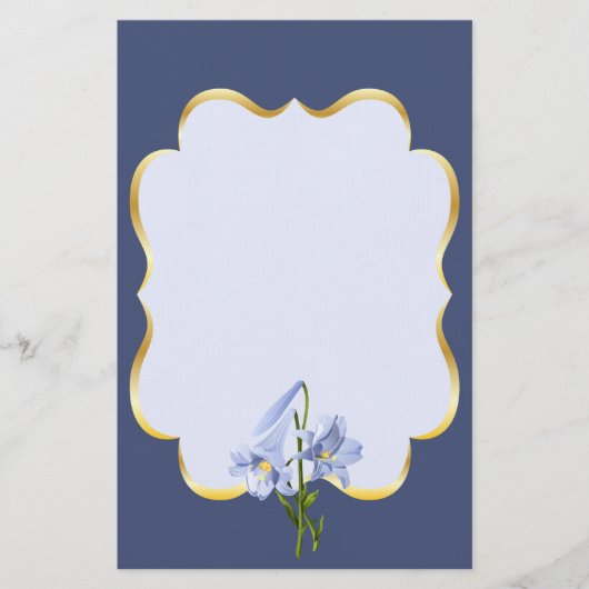 イースターリリーブーケ 便箋 (正面)