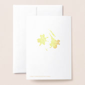 イースターリリーブーケ 箔カード (裏面封筒付き)