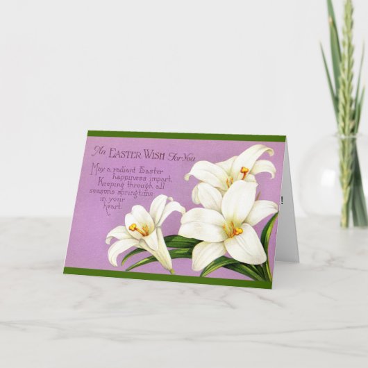 イースターリリーヴィンテージイースターカード シーズンカード (正面)