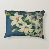 イースターリリー花、ヴィンテージイースターリリー アクセントクッション (裏面)