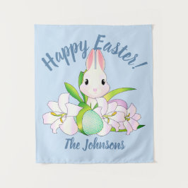 イースターリリー&スイートバンニー タペストリー
