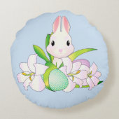 イースターリリー&スイートバンニー ラウンドクッション (裏面)