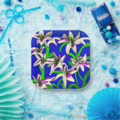 イースターリリー ペーパープレート (パーティー)