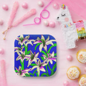 イースターリリー ペーパープレート (パーティー)