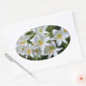 イースターリリー [ユリ] 楕円形シール (封筒)