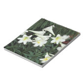 イースターリリー (ユリ Lilium regale) ノートパッド (回転)