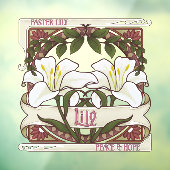 イースターリリー:ヴィンテージスタイルデザイン平和の希望 ウィンドウサイン (シート3)