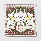 イースターリリー:ヴィンテージスタイルデザイン平和の希望 ウィンドウサイン (シート)
