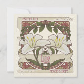 イースターリリー：ヴィンテージスタイルデザイン平和の希望 シーズンカード (正面)