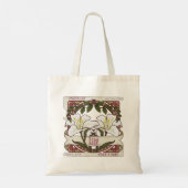 イースターリリー：ヴィンテージスタイルデザイン平和の希望 トートバッグ (裏面)