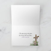 イースターリリー、王冠、十字架 シーズンカード (内部)