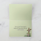 イースターリリー、王冠、十字架 シーズンカード (内部)