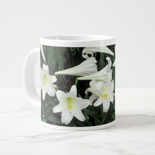 イースターリリー (Lilium regale) ジャンボコーヒーマグカップ (正面左)