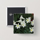 イースターリリー (Lilium regale) 缶バッジ (正面&裏面)