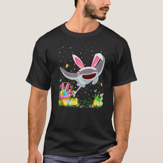 イースターレイフィッシュバニー卵狩りレイイースターサンダ Tシャツ (正面)
