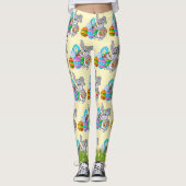 イースターレギンスバニー卵ヨガパンツ女子 レギンス (正面)