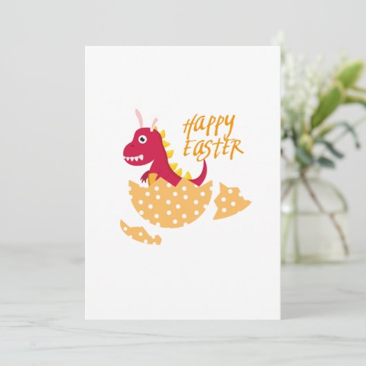 イースターレックスのためのTのおもしろい復活祭の卵の贈り物 シーズンカード (スタンド正面)