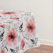 イースターレッドとグレーのフローラ開花 テーブルクロス (インサイチュ)