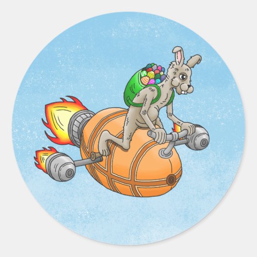 イースターロケットバニー ラウンドシール (正面)