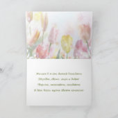 イースターロシアのカラフルチューリップカード シーズンカード (内部)