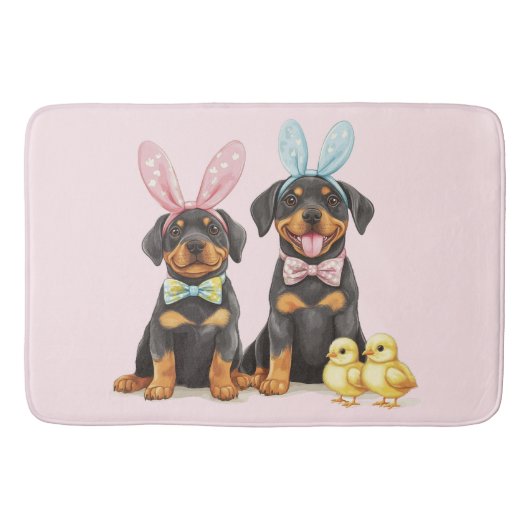 イースターロットワイラードッグズバニー耳 バスマット (正面)