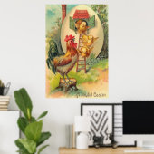 イースターロースターシック卵バードハウス ポスター (ホームオフィス)