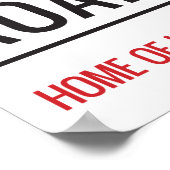 イースターロードスタジアム通り標識 ポスター (角)