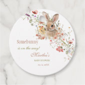 イースターワイルドフラワーの赤ちゃんシャワーの途中で何かバニー フェイバータグ (正面)