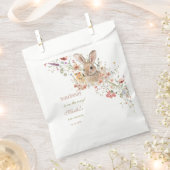 イースターワイルドフラワーの赤ちゃんシャワーの途中で何かバニー フェイバーバッグ (クリップ留めされた状態)