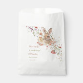 イースターワイルドフラワーの赤ちゃんシャワーの途中で何かバニー フェイバーバッグ (正面)