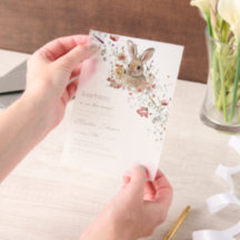 イースターワイルドフラワーの赤ちゃんシャワーの途中で何かバニー