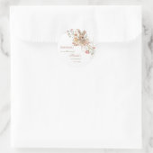 イースターワイルドフラワーの赤ちゃんシャワーの途中で何かバニー ラウンドシール (バッグ)