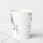 イースターワイルドフラワーの赤ちゃんシャワーの途中で何かバニー 紙コップ (左)