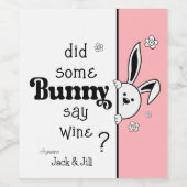 イースターワインラベル何人かのバニーはワインを言った? ワインラベル (シングルラベル)