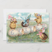イースターヴィンテージの可愛い雛 シーズンカード (正面)